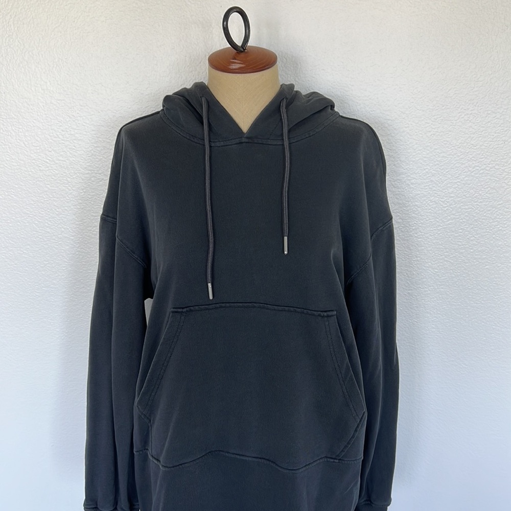 7 for all mankind Long Sleeve Sweatshirt Hoodie Dress - Picture 7 of 7